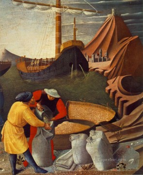  Nicholas Painting - Story Of St Nicholas St Nicolas Saves The Ship Renaissance Fra Angelico
